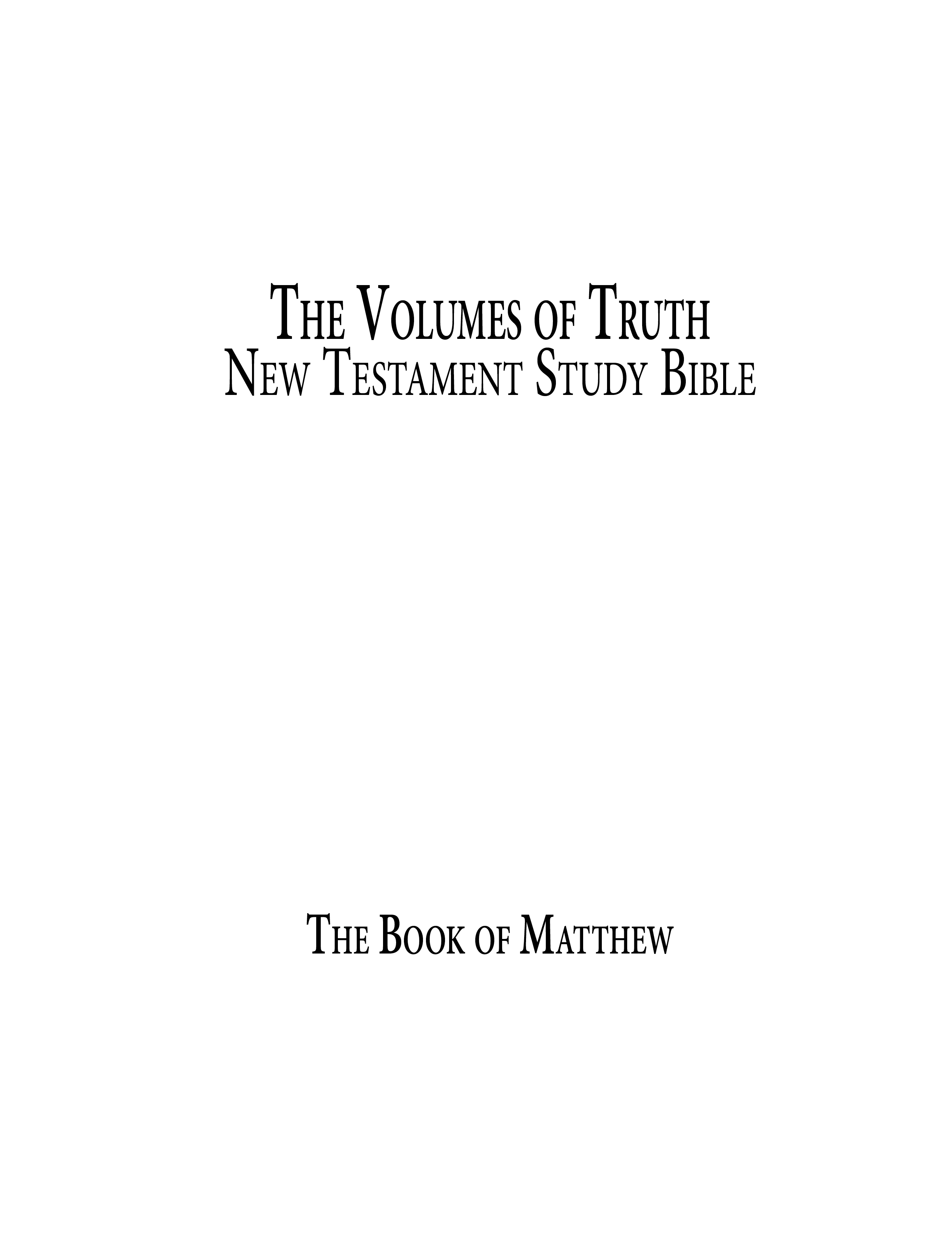 New Testament Study Bible - Matthew